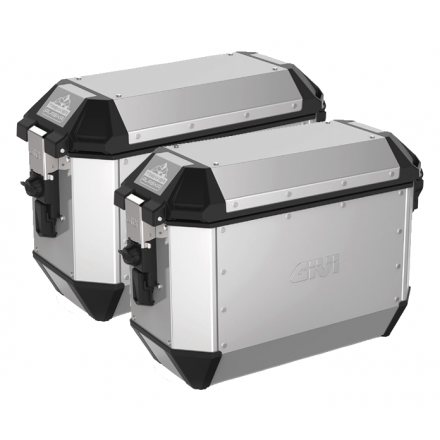 Givi coppia di valigie laterali Monokey® Trekker Alaska in alluminio 36lt.