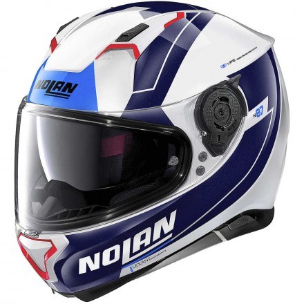 Nolan casco integrale N87 Skilled N-Com - 99 Metal White