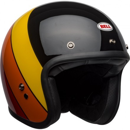 Bell casco vintage jet Custom 500 DLX - Rif Gloss Black/Yellow/Orange/Red