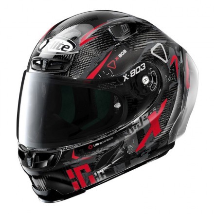 X-Lite casco integrale X-803 RS Ultra Carbon- Darko 37 Carbon Rosso