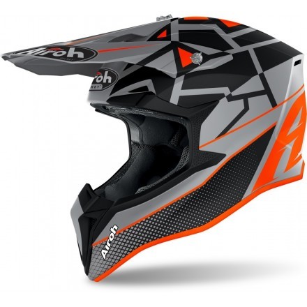 Airoh casco motocross Wraap Mood - Orange Matt