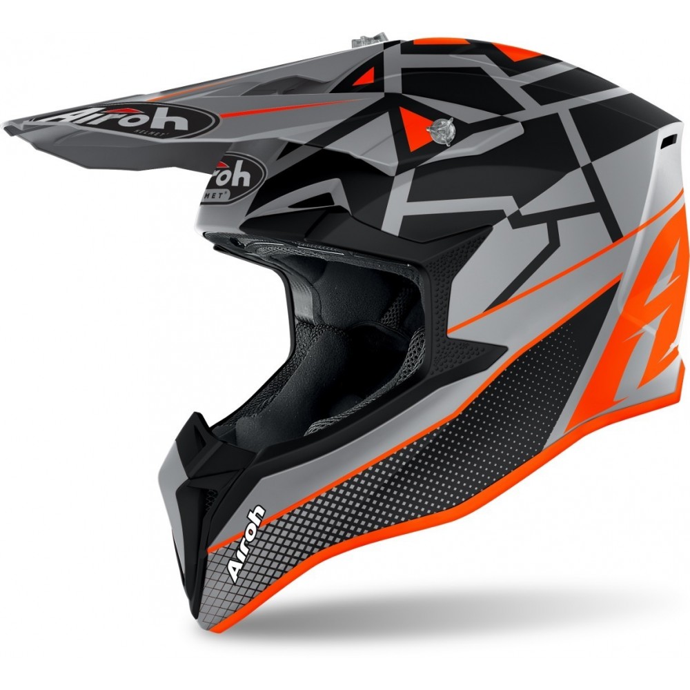 Airoh casco motocross wraap mood - orange matt