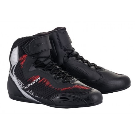 Alpinestars Faster-3 Rideknit shoe - 1930 Black Silver Bright Red