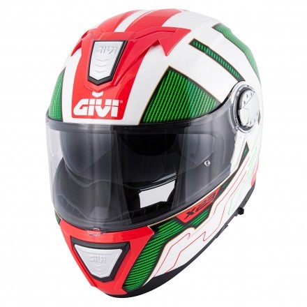 Givi X.23 Sydney Protect Italy flip up helmet - Green/White/Red