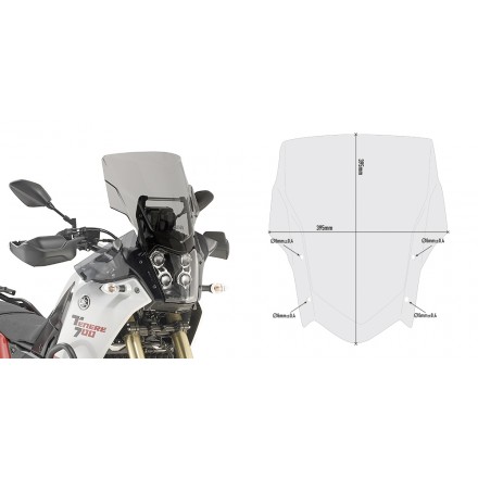 Givi cupolino specifico fumé D2145S per Yamaha Tenere' 700 (2019) 2