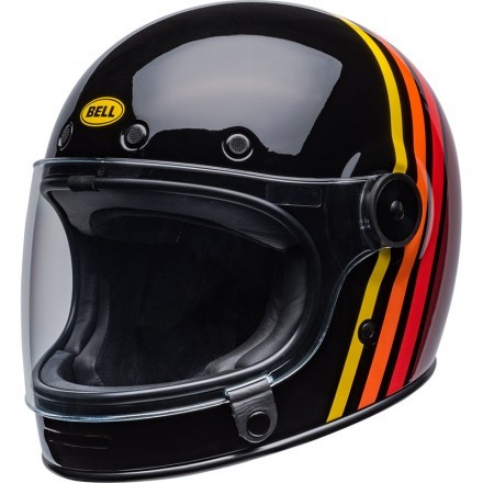 Bell casco vintage integrale Bullitt DLX Reverb -Gloss Black / Red