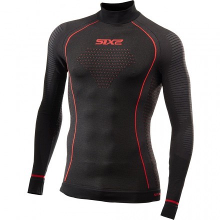 Sixs maglia lupetto BlazeFit TS3W CU  - Black/Red