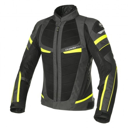 Clover giubbotto donna Rainjet 2 wp - Grigio scuro / Giallo / Nero