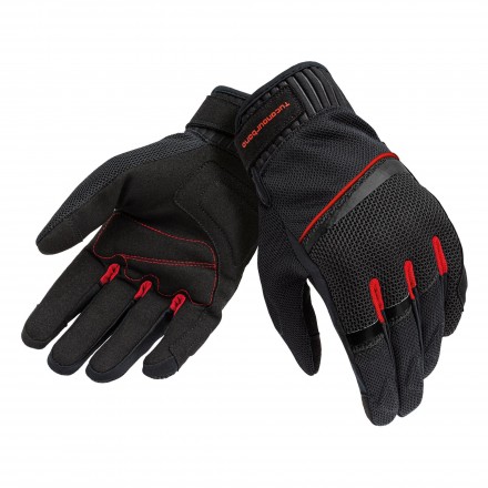 Tucano Urbano guanto unisex Penna mesh - Nero/Rosso