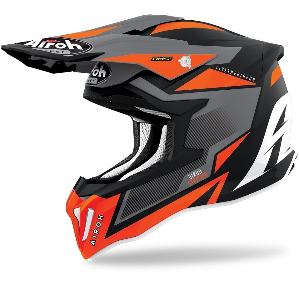 Airoh casco motocross strycker axe - orange matt