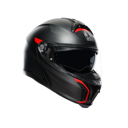 Agv casco modulare Tourmodular Multi - Frequency Matt Gunmetal / Red