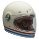 Bell casco vintage integrale Bullitt Stripes - Gloss Pearl White / Oxblood / Blue