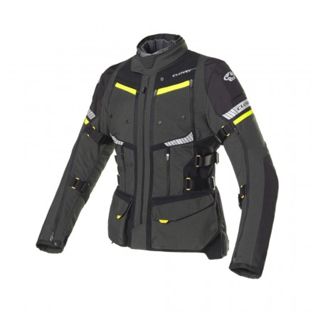 Clover giubbotto donna Gts-4 wp Airbag Lady - Grigio scuro /Giallo / Nero